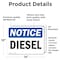Signmission Diesel OSHA Notice Sign, Vinyl Decal, 14in W x 10in L, 2PK OS-2PACK-NS-D-1014-L-11015 - alternate 6